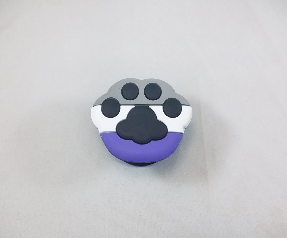 Pride Paws: Popsockets and Replaceable Tops, and Badge Clips - Asexual / Popsocket