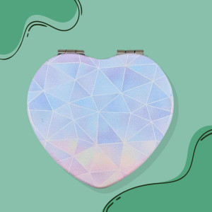 Geometric Heart Pocket Mirror