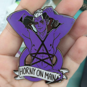 Horny on Main Enamel Pin