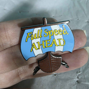 Full Speed Ahead Enamel Pin
