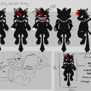 [Preorder] Goth Kitty Plush Bag